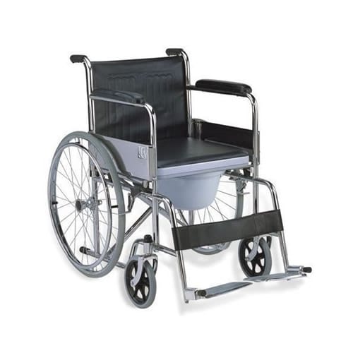 Wheelchair with Commode for Mobility, Toileting & Bathing Assistance